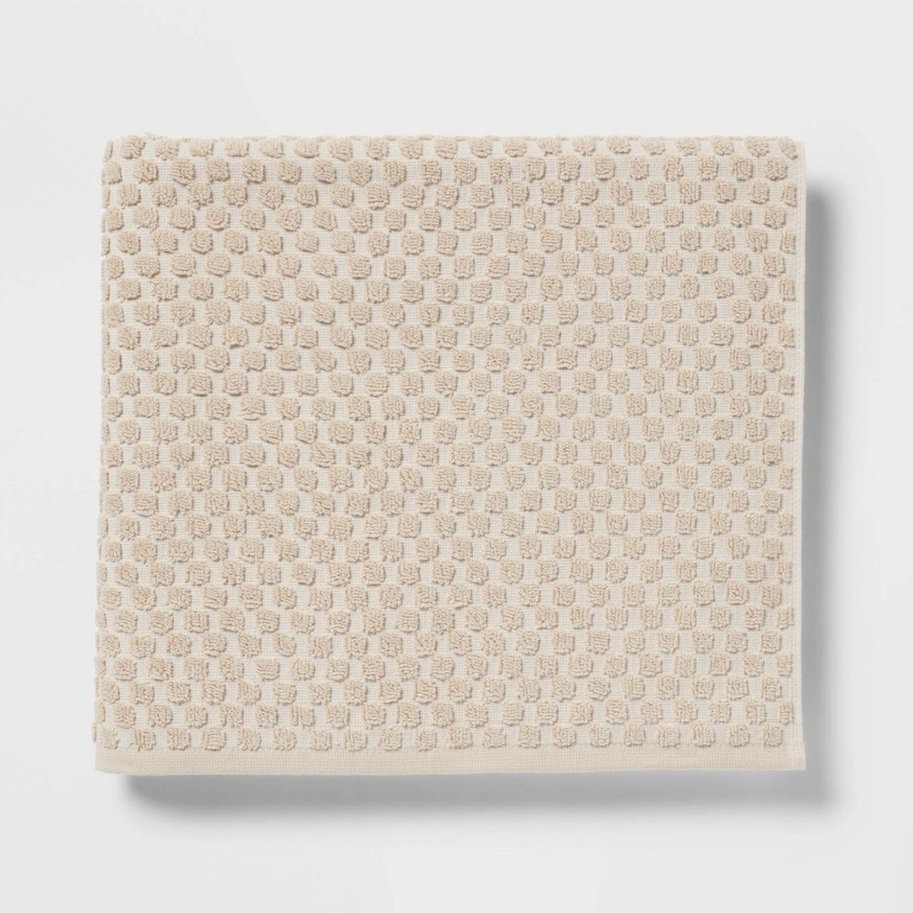 Threshold 6 pc Performance Plus Textured Dot Bath Towel Set in Khaki NWT "54x30" - Picture 13 of 15